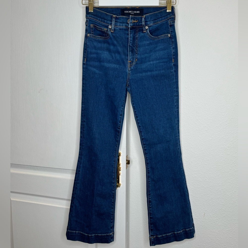 Veronica Beard Women's Carson Kick-Flare Blue Jeans